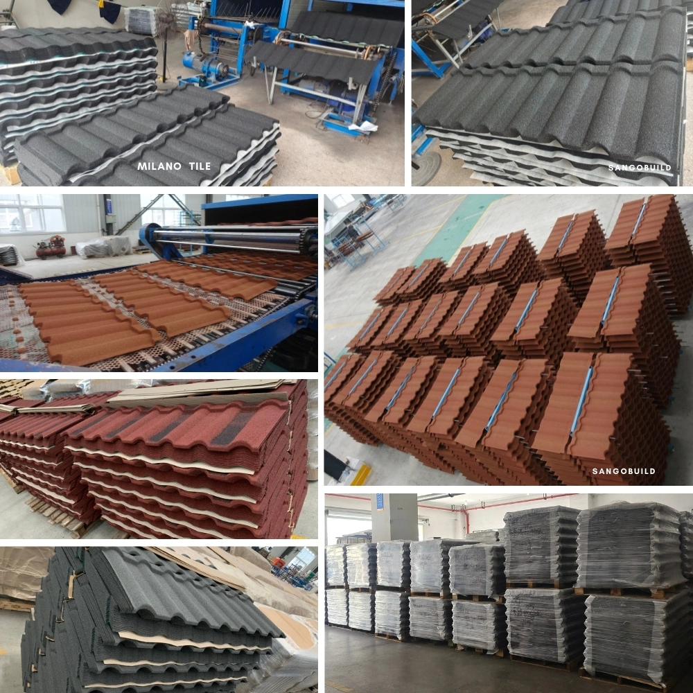 Customizable Fireproof Galvalume Steel (PPGL) Stone Granules Coated Metal Roofing Sheet