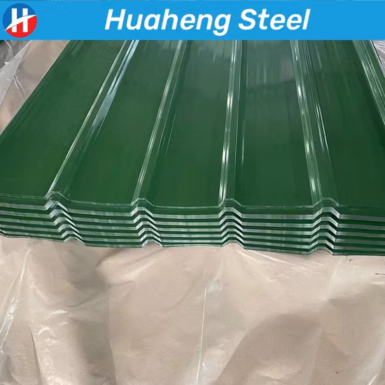 Construction Tile Color Coated Metal Steel Plate Corrugated Prepainted Galvanized Iron Roofing Sheet